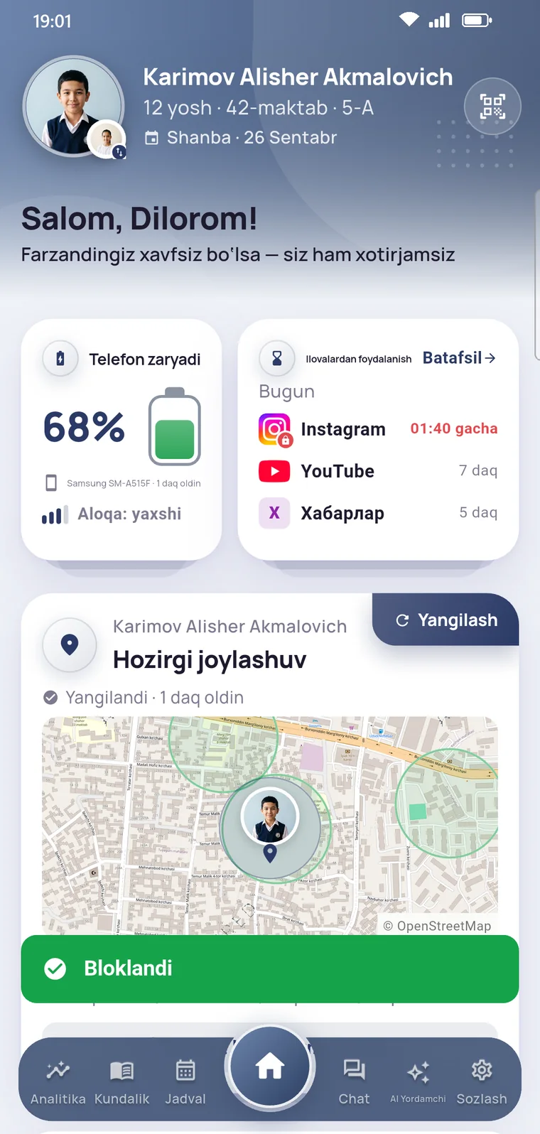 Ilova vaqtincha bloklangan